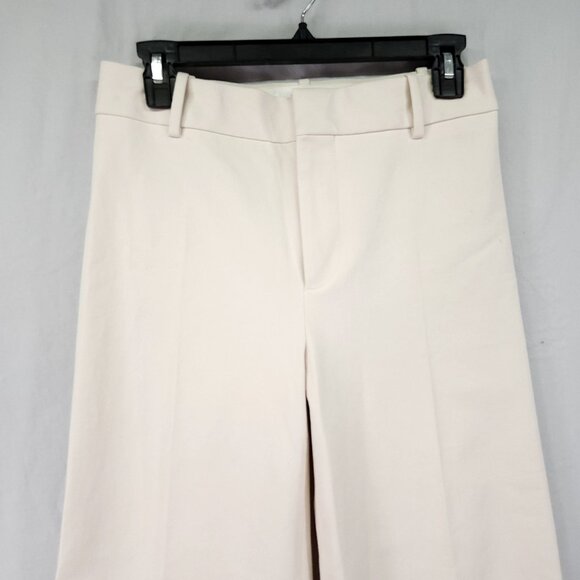 Frame Le Crop Flare Trouser Women’s 4 Ivory Thick Stretch Shaping Pant - Picture 11 of 12